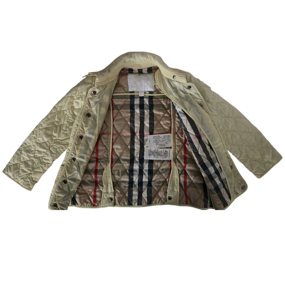 Burberry Children Diamond Quilted Jacket Nova Check Lined 100 / 56 Size - Picture 2 of 16